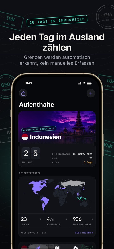 Borderlog im App Store, Screenshot 1