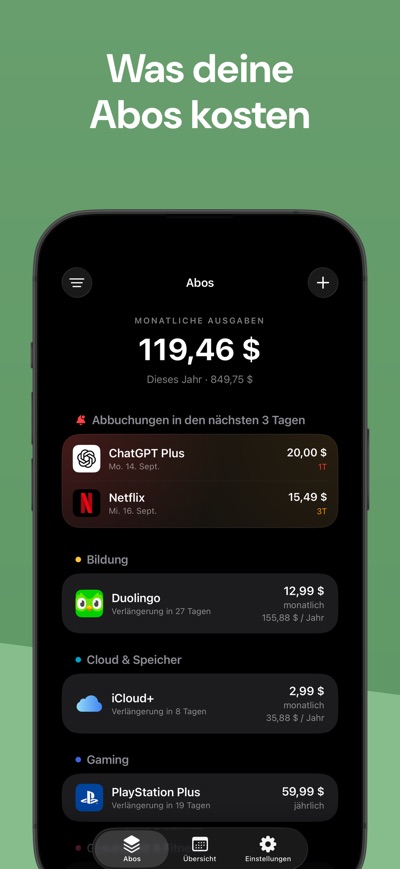 Renewly im App Store, Screenshot 1