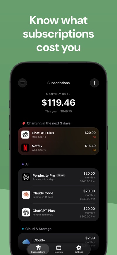 Renewly on the App Store, screenshot 1